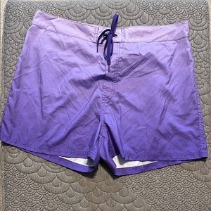 Purple Swim Coverup Shorts